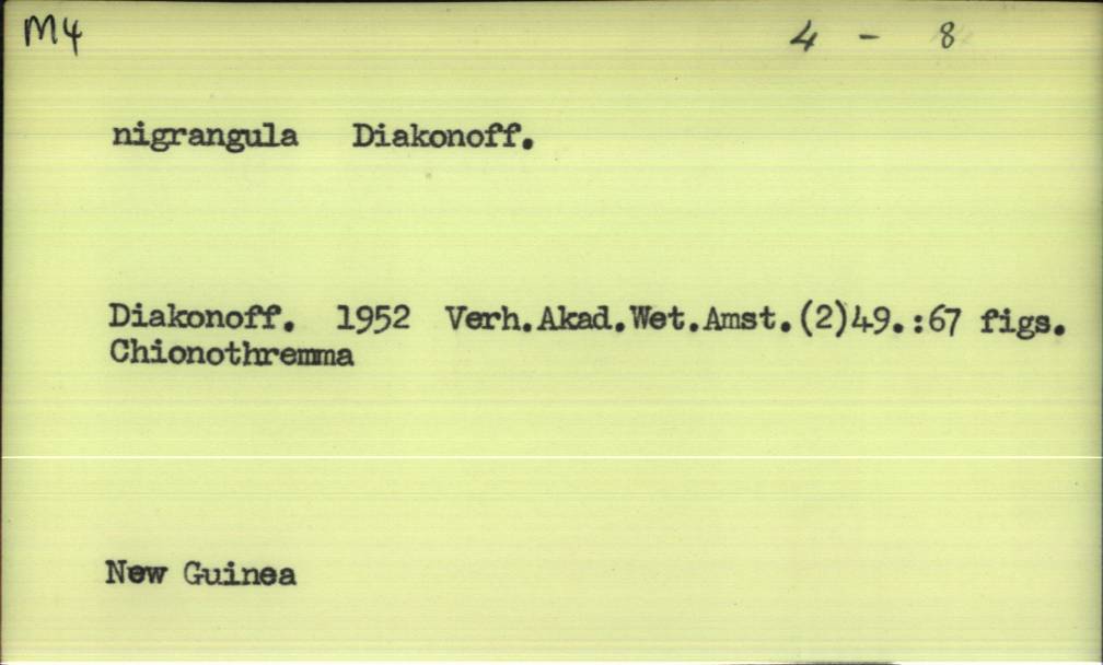 front of card
